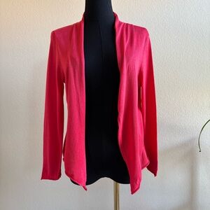 Eileen Fisher Silk and Cotton blend  Coral Open Front Cardigan Sz S, travel